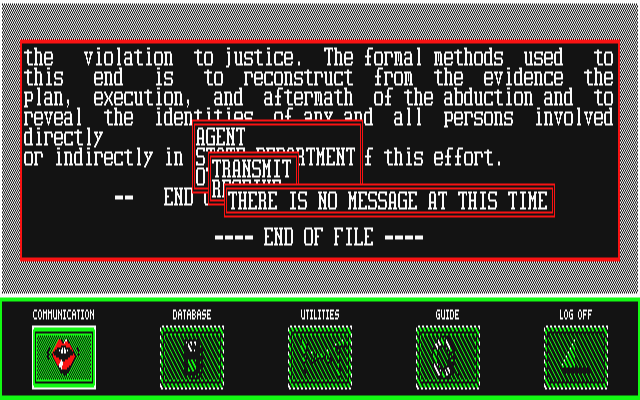 President Is Missing (The) atari screenshot