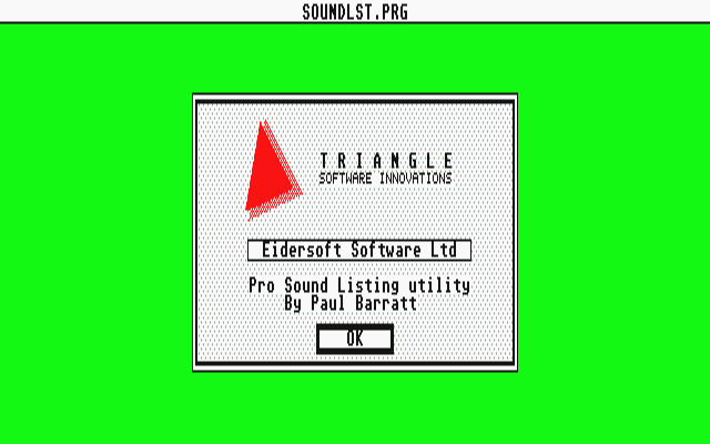 Pro Sound Designer atari screenshot