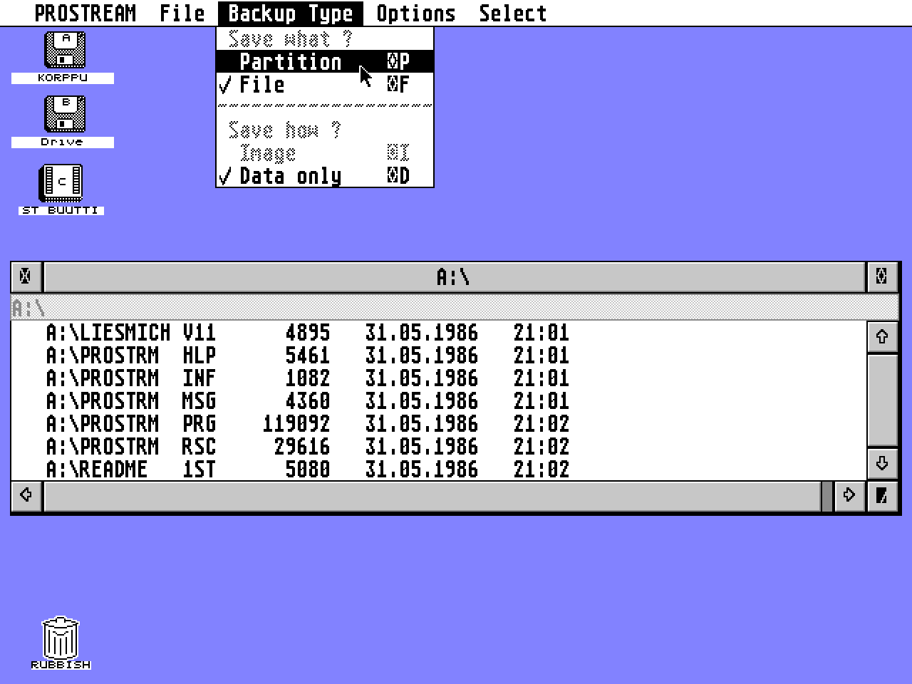 ProStream atari screenshot