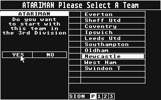 Professional Football Masters atari screenshot