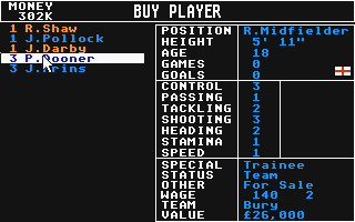 Professional Football Masters atari screenshot