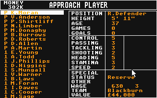 Professional Football Masters atari screenshot