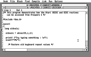 Prospero C atari screenshot