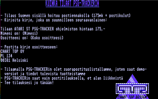 PSG Tracker atari screenshot