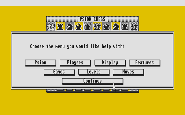Psion Chess atari screenshot