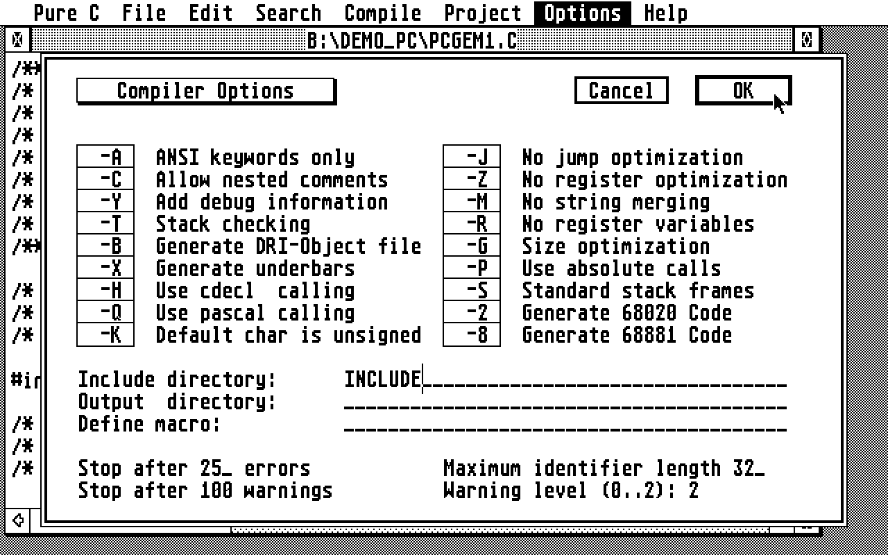 Pure C atari screenshot