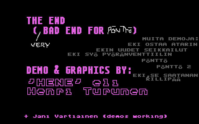 Pönttö Demo atari screenshot