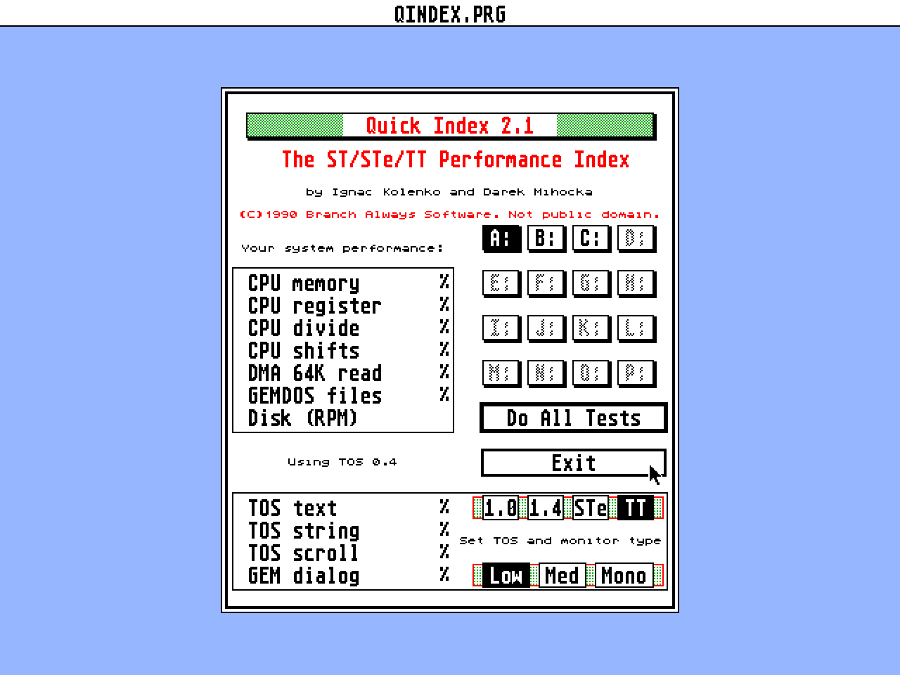 Quick Tools - Volume I atari screenshot
