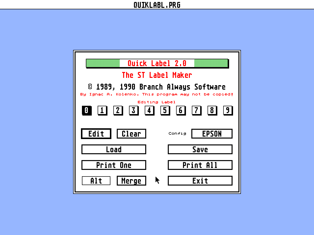 Quick Tools - Volume I atari screenshot