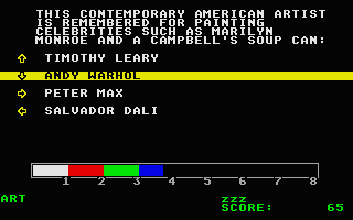 Quizam! atari screenshot