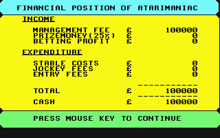 Racing Game (The) atari screenshot