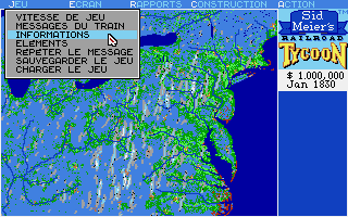 Railroad Tycoon (Sid Meier's) atari screenshot