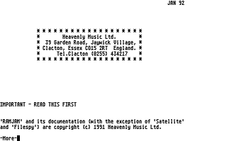 Ramjam atari screenshot
