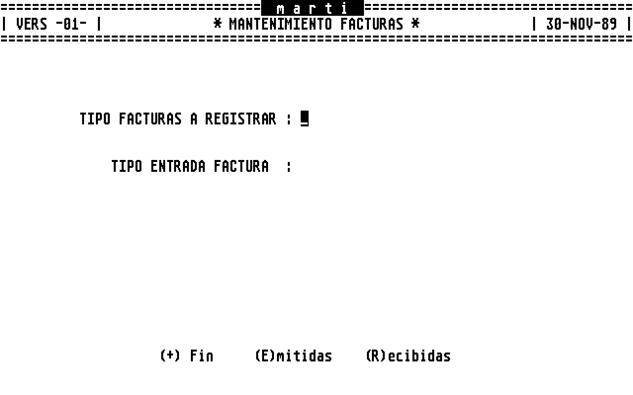 Registro de Facturas atari screenshot