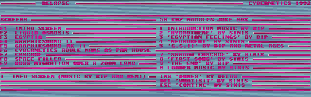 Relapse atari screenshot