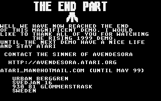Rising 1999 Demo (The) atari screenshot