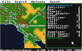 Roadwar 2000 atari screenshot