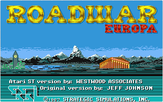 Roadwar Europa atari screenshot