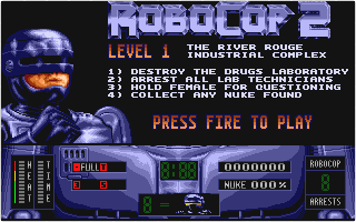 Robocop II atari screenshot