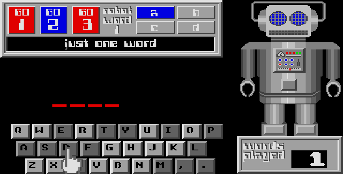 Robot Words atari screenshot