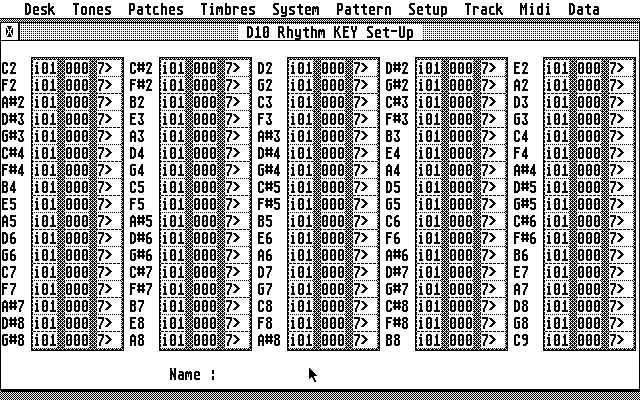 Roland D10 Editor atari screenshot