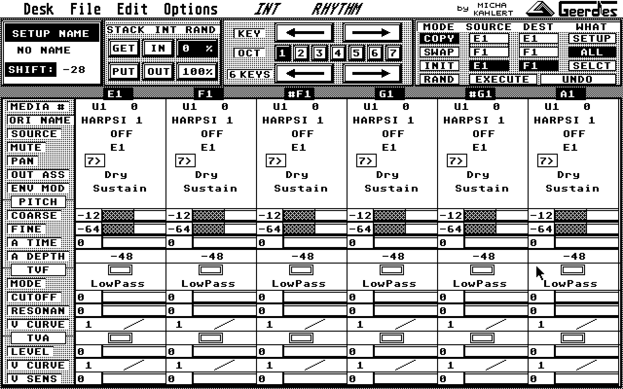 Roland D70 Editor & Manager atari screenshot