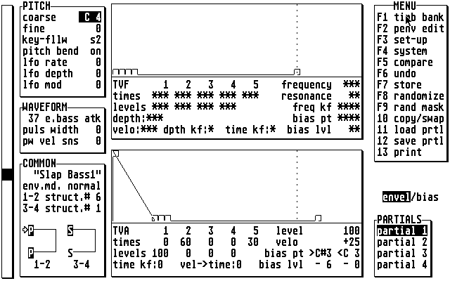 Roland MT32 Editor atari screenshot