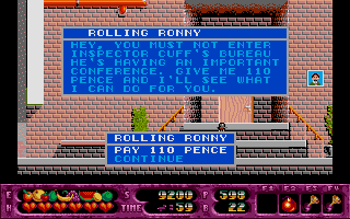 Rolling Ronny atari screenshot