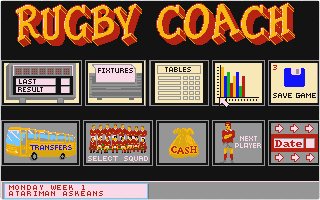 Rugby Coach atari screenshot