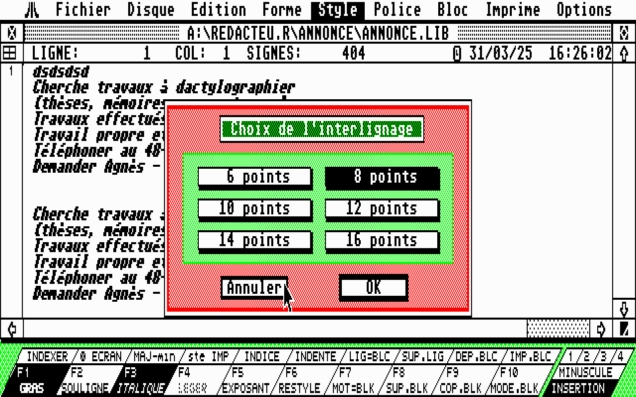 Rédacteur (Le) atari screenshot