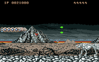 Saint Dragon atari screenshot