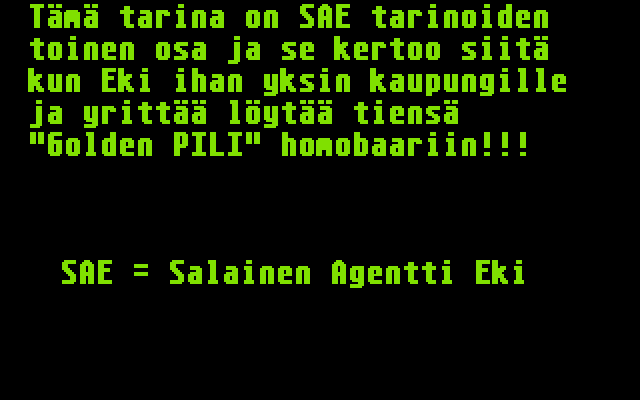 Salainen Agentti Eki 000 ja Golden Pili atari screenshot