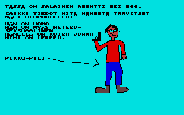 Salainen Agentti Eki 000 Ja Ruskea Persesilmä atari screenshot