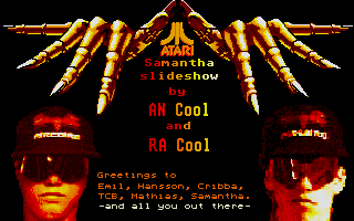 Samantha Slideshow atari screenshot