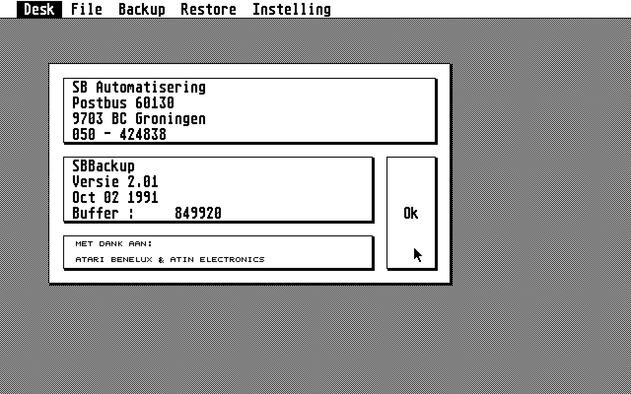 SBBackup — screenshot 1