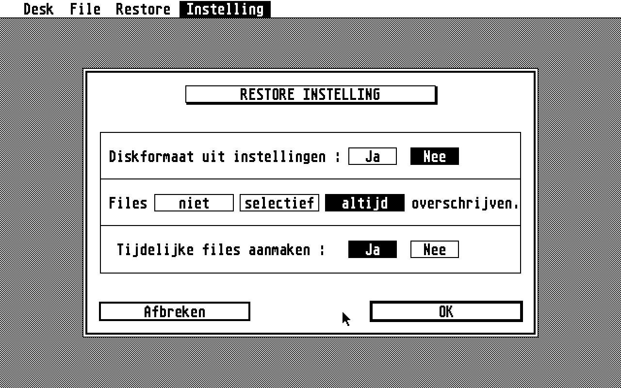 SBBackup atari screenshot