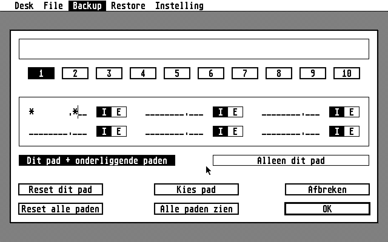 SBBackup atari screenshot
