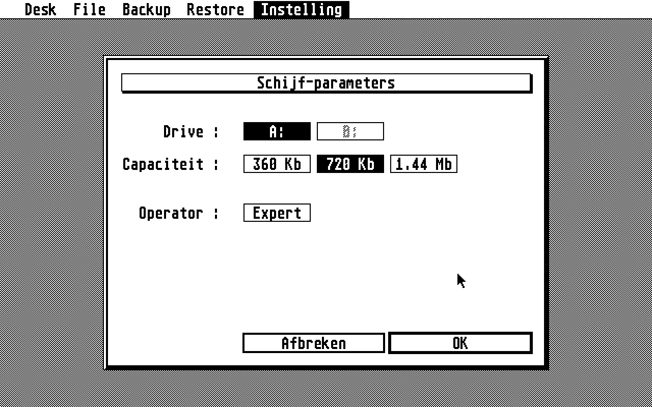 SBBackup atari screenshot