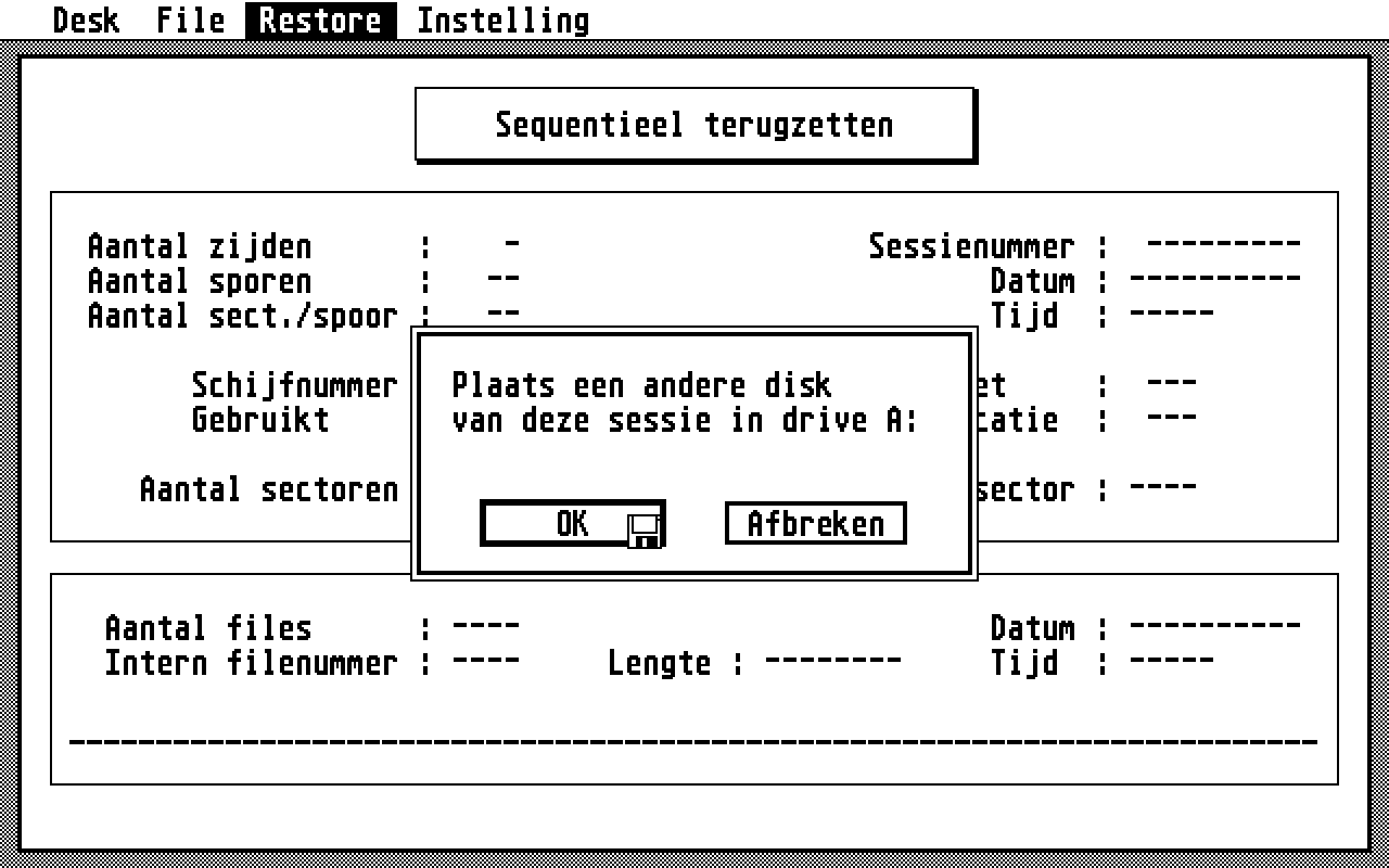 SBBackup atari screenshot
