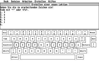 Schreibmaschinenkurs atari screenshot