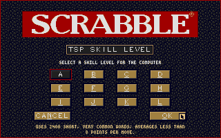 Scrabble atari screenshot