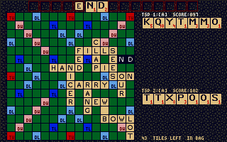 Scrabble atari screenshot