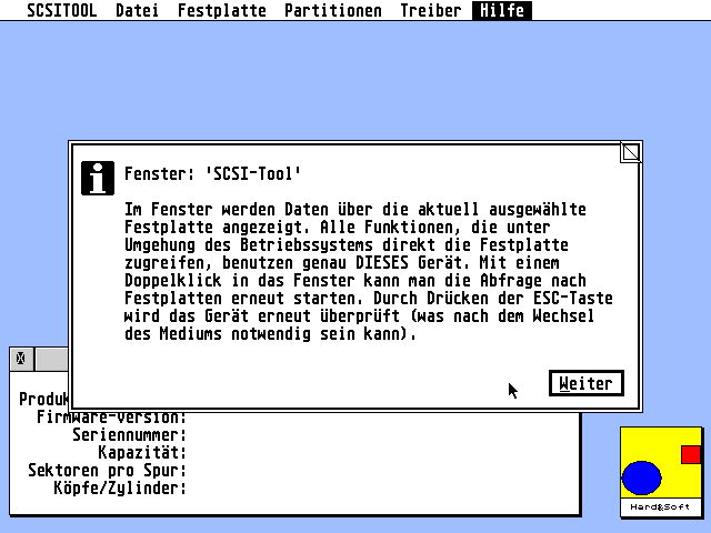 SCSI Tool atari screenshot