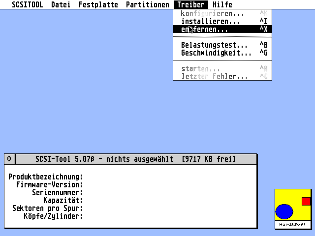 SCSI Tool atari screenshot