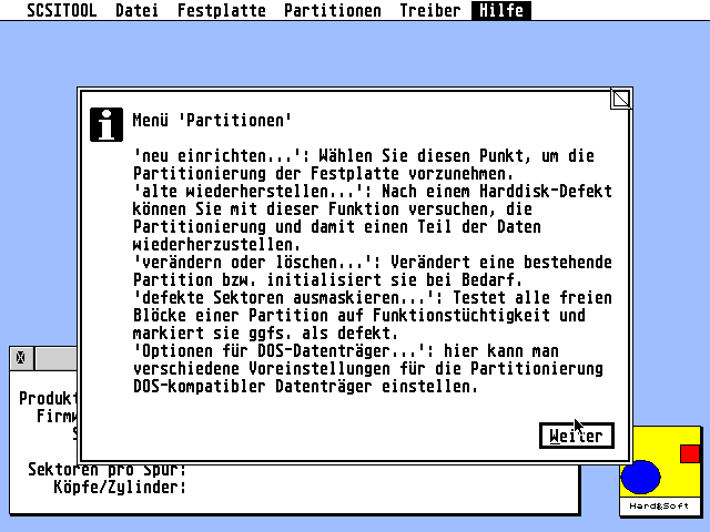 SCSI Tool atari screenshot