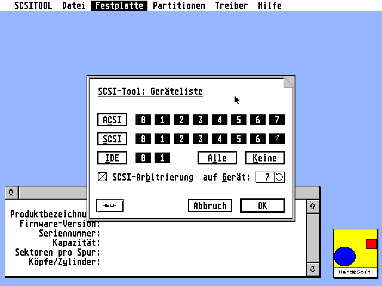 SCSI Tool atari screenshot