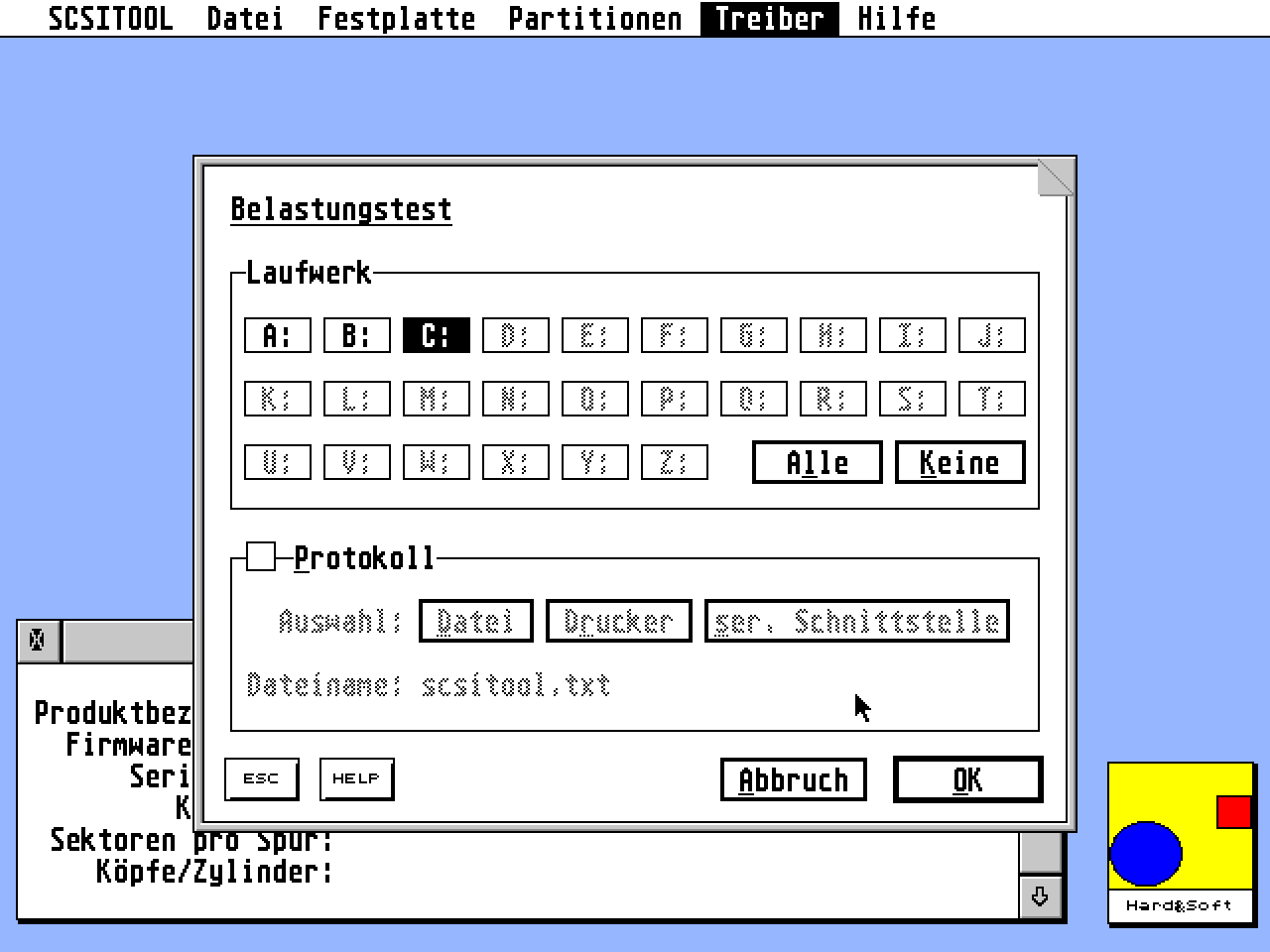 SCSI Tool atari screenshot