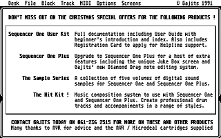 Sequencer One atari screenshot