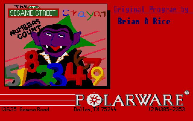 Sesame Street (The) Crayon: Numbers Count