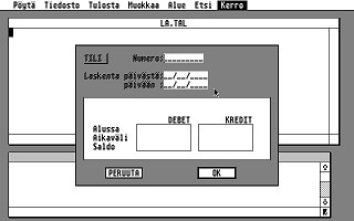 Seura Kirjanpito atari screenshot